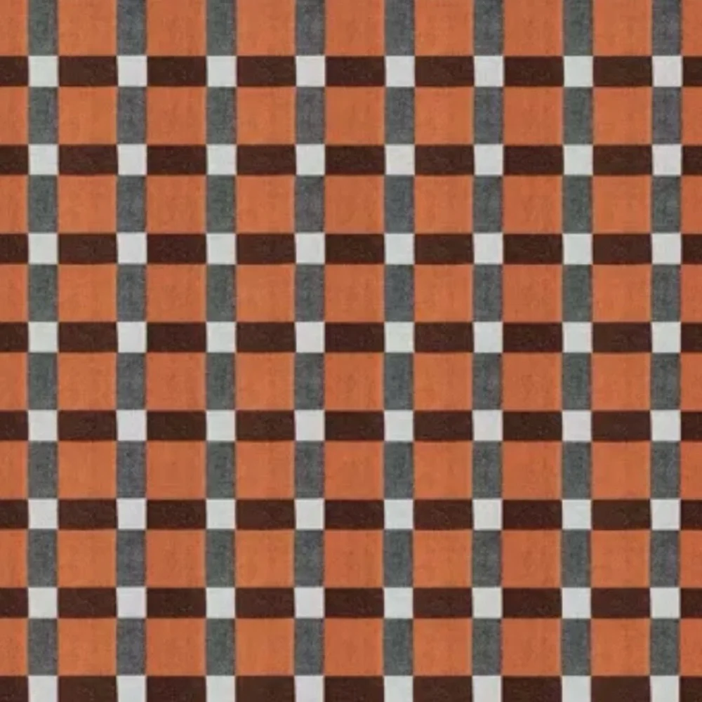 Fall/Halloween Checkered Fabric Tablecloth Orange &  Black - 60 